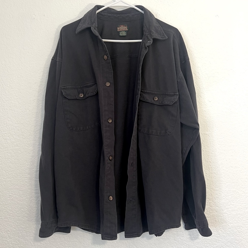 Vintage Greatland Apparel Dark Gray Button Up Shirt (Men’s Size Large) Shacket